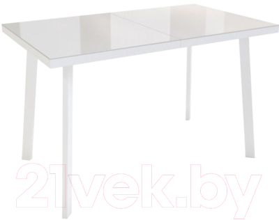 Обеденный стол Listvig Фин 120-152x70 (латте/белый)