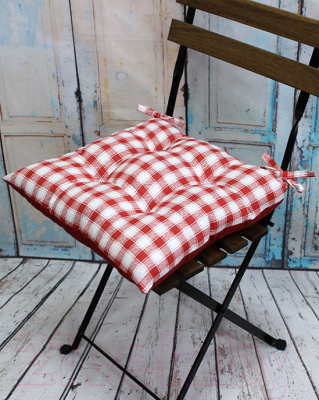 Подушка на стул MATEX Homely / 08-200 (красный/ белый)