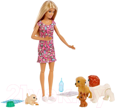 Кукла с аксессуарами Barbie Домашние питомцы / FXH08