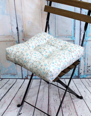 Подушка на стул MATEX Printed / 05-773 (голубой/молочный)
