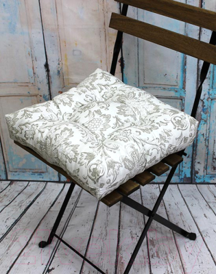 Подушка на стул MATEX Printed / 08-248 (молочный/серый)