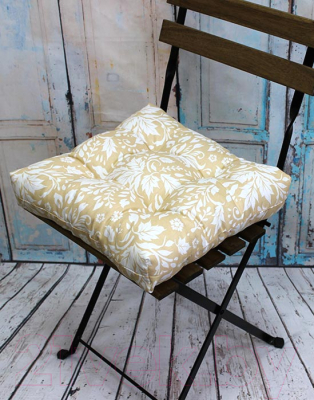 Подушка на стул MATEX Printed / 08-286 (желтый/белый)