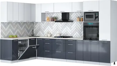 

Кухонный гарнитур, Мила Gloss 1.896х3.58