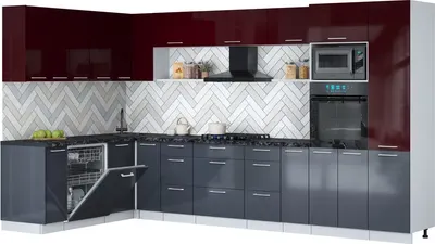 

Кухонный гарнитур, Мила Gloss 1.896х3.58