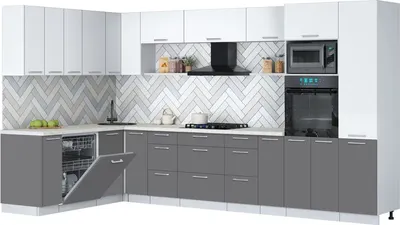 

Кухонный гарнитур, Мила Gloss 1.896х3.58