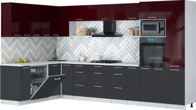 

Кухонный гарнитур, Мила Gloss 1.896х3.58