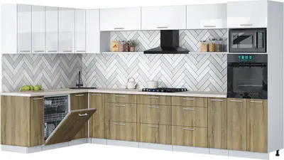 

Кухонный гарнитур, Мила Gloss 1.896х3.58-2