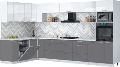 

Кухонный гарнитур, Мила Gloss 1.896х3.58-2