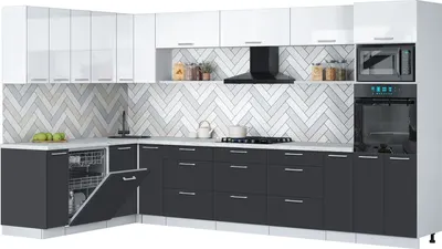 

Кухонный гарнитур, Мила Gloss 1.896х3.58-2