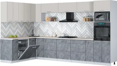 

Кухонный гарнитур, Мила Gloss 1.896х3.58-2