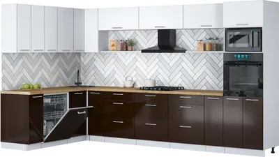 

Кухонный гарнитур, Мила Gloss 1.896х3.58-2