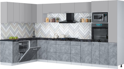 

Кухонный гарнитур, Мила Gloss 1.896х3.68