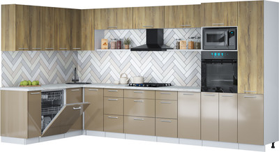 

Кухонный гарнитур, Мила Gloss 1.896х3.78