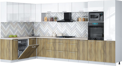 

Кухонный гарнитур, Мила Gloss 1.896х3.78