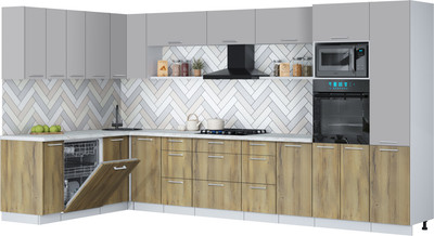 

Кухонный гарнитур, Мила Gloss 1.896х3.78