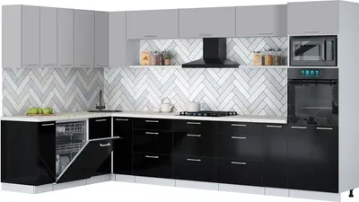

Кухонный гарнитур, Мила Gloss 1.896х3.58-2