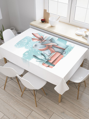 

Скатерть, Зайка с подарком / tc_419846