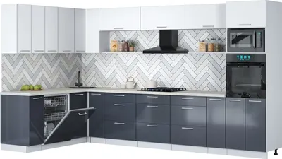 

Кухонный гарнитур, Мила Gloss 1.896х3.58-2