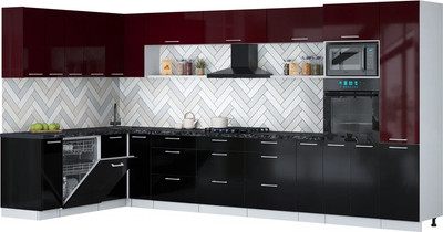 Кухонный гарнитур Interline Мила Gloss 1.896х3.98