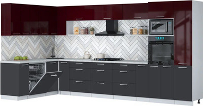 

Кухонный гарнитур, Мила Gloss 1.896х3.98