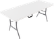 Стол складной SAMMAN Van N 185x77x74 (гладкий, белый флок) - 