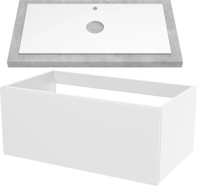 

Тумба для ванной, Кито 60 со столешницей T595C2 / K60LW0MWMC