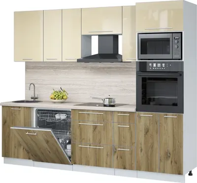 

Кухонный гарнитур, Пластик 2.6-ПМ1