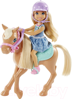 

Кукла с аксессуарами Barbie, Челси и пони / DYL42