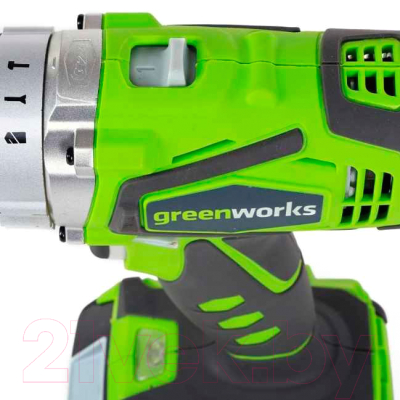 Аккумуляторная дрель-шуруповерт Greenworks G24CDK (3801107UA)
