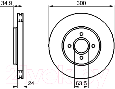 

Тормозной диск Bosch, 0986479048