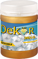 Эмаль Dekor Акриловая перламутровая (230г, серебристо-белый) - 