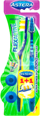 

Набор зубных щеток Astera, Flex Active 1+1