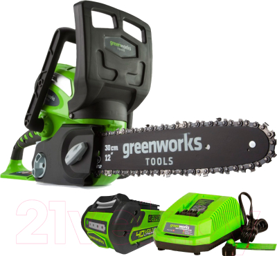 Электропила цепная Greenworks G40CS30K3 (20117UE)