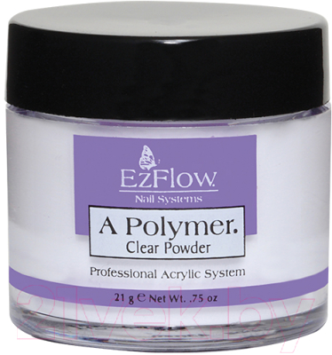 Акриловая пудра для ногтей EzFlow A-Polymer Clear Acrylic Powder (21г)