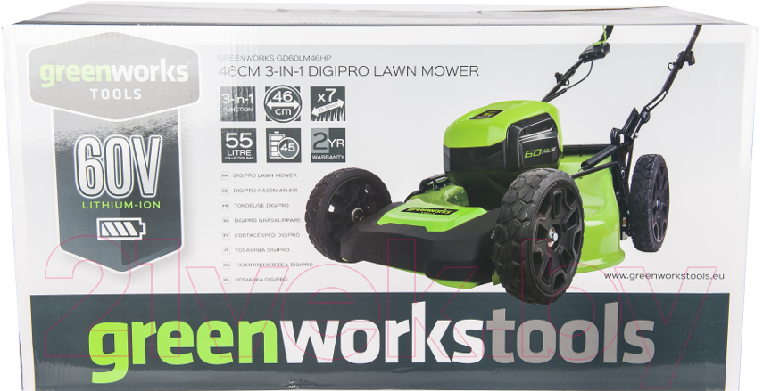 Газонокосилка электрическая Greenworks GD60LM46HP (2502807)