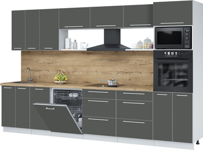 

Кухонный гарнитур, Пластик 3.4-ПМ1-2