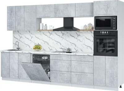 

Кухонный гарнитур, Пластик 3.4-ПМ1-2