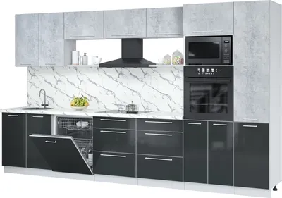 

Кухонный гарнитур, Пластик 3.6-ПМ1