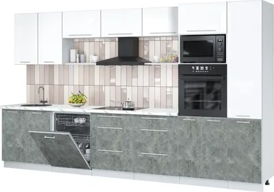 

Кухонный гарнитур, Пластик 3.6-ПМ1