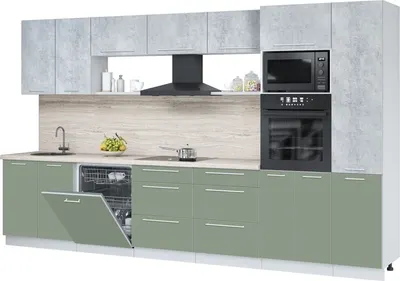 

Кухонный гарнитур, Пластик 3.6-ПМ1