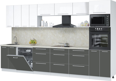 

Кухонный гарнитур, Пластик 3.6-ПМ1-2