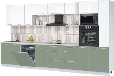 

Кухонный гарнитур, Пластик 3.8-ПМ1