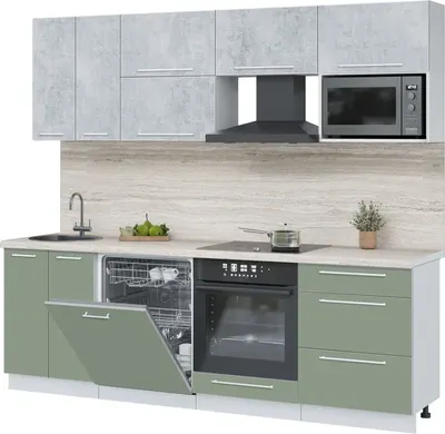 

Кухонный гарнитур, Пластик 2.4-ПМ2