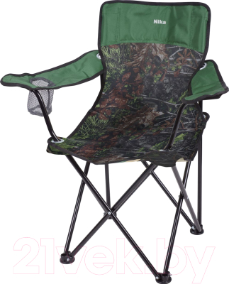 Кресло складное Ника Премиум 5 / ПСП5 (дуб/зеленый)
