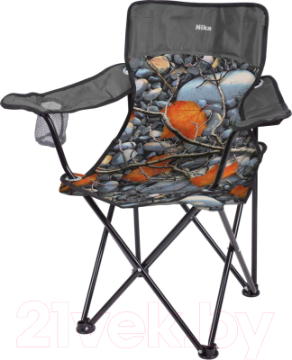 Кресло складное Ника Премиум 5 / ПСП5 (камни/серый)