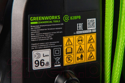 Воздуходувка Greenworks GC82BPB (2402507)