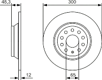 Тормозной диск Bosch 0986479A84 - 