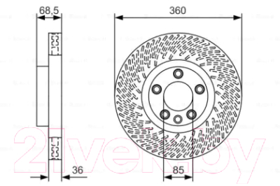 

Тормозной диск Bosch, 0986479B12