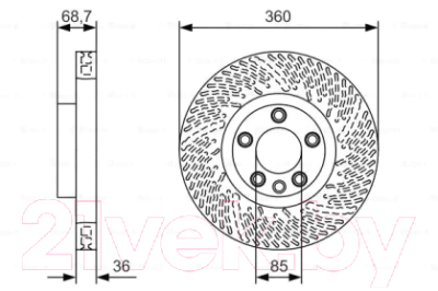 

Тормозной диск Bosch, 0986479B13
