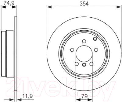 

Тормозной диск Bosch, 0986479612